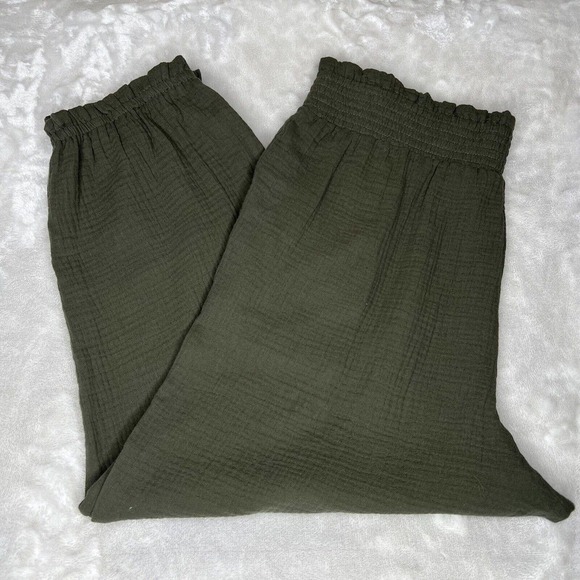 Grace Karin Olive Green High Rise Tapered Stretch Pull On Pants Plus Sz 2XL - Picture 6 of 11